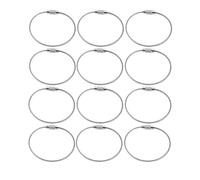 Qcwwy Llaveros Llaveros Materiales Artesanales de Cuerda Bucles de Hebilla de Alambre Envuelto en Plástico Anillo Cilíndrico Giratorio Antiarañazos con Cabeza en Espiral para Llaves y Adornos 12 (#1)