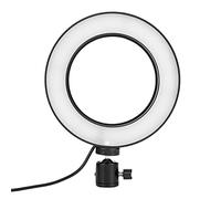 Qcwwy Luces de Fotografía LED de Luz de 6 Pulgadas Iluminación de Fotografía con Atenuación Continua para Video en Vivo Selfie Maquillaje Retrato Luces de USB de Brillo Ajustable de Luz de 6 Pulgadas