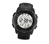 Qcwwy Luminous Sports Watch Multifuncional Wation Timing Digital Timing Lord Sport Running Watch, Que Se desarrolló para la Aventura Al Aire (Black)