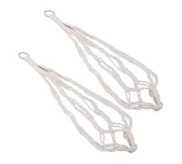 Qcwwy Macetas Colgantes para Plantas de Interior, Colgador de macramé para Plantas, 2 uds., Cuerda de Algodón Trenzada Decorativa, Soporte para Maceta, Suministros de Jardinería (Anillas De Hierro