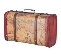 Qcwwy Maleta Decorativa, Baúl de Madera Vintage, Cofre del Tesoro, Estuche de Almacenamiento Portátil Retro para el Hogar y los Viajes