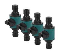 Qcwwy Manguera de Jardín Conector Rápido Accesorios de Parada de Agua Multifuncional, 4 Piezas para Céspedes y Jardines