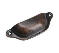 Qcwwy Manija Antigua de Concha, Manija Semicircular para Muebles de Hierro de Estilo Chino con Pulido Fino a Mano, para Gabinete, Estantería, Cajón (bronce rojo)