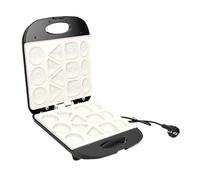 Qcwwy Máquina para Hacer Pasteles Eléctrica, 1400 W, 13 Orificios, Doble Cara, Calefacción, Máquina para Hacer Galletas de Acero Inoxidable, Máquina para Hacer Gofres, Mini (Enchufe de la UE 220V)