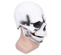 Qcwwy Máscaras Otros Utensilios para el Hogar Cosplay Máscara de Terror Aterradora de Halloween con Barbilla Móvil y Ojos Brillantes para Fiesta de Halloween Disfraz de Cosplay Máscara de Calavera