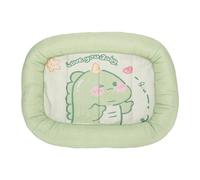 Qcwwy Mat de Verano Patrón de Dinosaurio Cama de Mascotas Forma Ovalada Mat de Verano para Gatos y Perros Matina de Refrescante de Mascota Suave y Cómoda