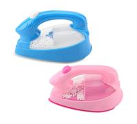 Qcwwy Mini Electric Iron Kids Toy Lighttup La Esponja Se Comporta como Si Jugara los Electrodomésticos de Plástico Rosa