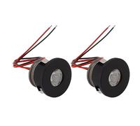 Qcwwy Mini Foco LED Empotrable de 2 Piezas, Luces para Debajo del Gabinete de 12 V, 80 Lúmenes, Pequeño, Vitrina de Joyería, Luz Decorativa