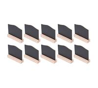 Qcwwy Mini Letreros de Pizarra de Mesa Otros Suministros de Arte Pizarras Pequeñas de Doble Cara para Buffet con Base de Madera para Bar, Restaurante, Cafetería, Decoración del Hogar Mini Letreros de