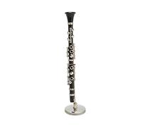 Qcwwy Modelo de Clarinete en Miniatura, Joyería Vintage, Réplica de Instrumento Musical con Soporte y Estuche para Decoración del Hogar, Regalo de Sala de Música, Modelo de Clarinete en Miniatura de