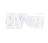 Qcwwy Molde de Silicona con Forma de Carta de Amor Transparente para Decoración Hecha a Mano con Material No Tóxico y Súper Suave, Alta Transparencia, Excelente Mano de Obra para Niños, útiles