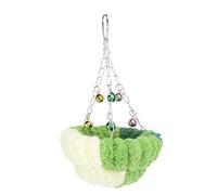 Qcwwy Nido de Pájaro, Cama Columpio de Juguete, Nido de Loro Colgante de Felpa Suave para Periquito, Cacatúa, Periquito, Jaulas para Pájaros, Nidos, Casas para Pájaros (Pequeño, Verde Intenso)