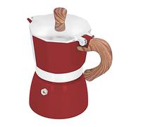 Qcwwy Olla Moka de 150 Ml, Fácil de Operar con Asas Resistentes Al Calor y Tapa Abatible, Hecha de Aluminio de Calidad Alimentaria para Viajes en Casa, Cocina, Oficina (modelo rojo)