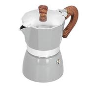 Qcwwy Olla Moka de 150 Ml, Fácil de Operar con Asas Resistentes Al Calor y Tapa Abatible, Hecha de Aluminio de Calidad Alimentaria para Viajes en Casa, Cocina, Oficina (modelo plata)