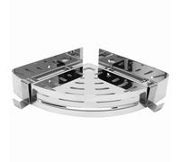Qcwwy Organizador de Estantes Estante de Almacenamiento para Baño Montado en la Pared con 2 Ganchos Orificios de Drenaje Adecuado para Baño Cocina Inodoro Almacenamiento de Accesorios de Ducha Estante