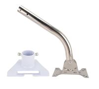 Qcwwy Otros Accesorios de Hardware para el Hogar Kit de Montaje en Poste Adaptador Instalación Fácil Profesional con Base de Aleación de Aluminio para Equipos de Señal Satelital de Techo Gen 3