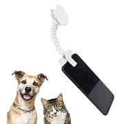 Qcwwy Palo para Selfies para Mascotas, Soporte Flexible y Ajustable para Teléfono Inteligente con Abrazadera en Forma de Flor, Llame la Atención de Sus Perros, Herramienta para Selfies (White)