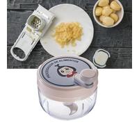 Qcwwy Pelador de Ajos Prensa de Ajos Licuadora Trituradora de Multifuncional para Pasta de Jengibre Salsa de Chile Pesto Fácil de Limpiar con Cuchillas de Acero Inoxidable Picadora Manual de Ajo