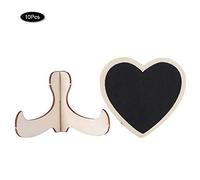 Qcwwy Pequeño Tablero De Mensajes Reutilizable 10 Piezas De Pizarra, Adorno De Pizarra con Tema De Amor, Tableros De Exhibición De Menú De Café, Soporte De Etiqueta De Precio De Cocina, Accesorio