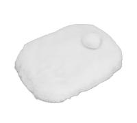 Qcwwy Pet Kennel Pads 2 Pack Soft Mats de Repuesto para Transportadores de Viaje Crate Liners Altamente Absorbentes para Dormir Viajar Mat Lavable con Linda Cola de Conejito, (White)