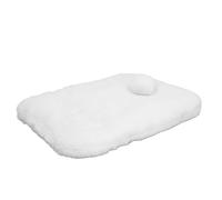 Qcwwy Pet Kennel Pads 2 Pack Soft Mats de Repuesto para Transportadores de Viaje Crate Liners Altamente Absorbentes para Dormir Viajar Mat Lavable con Linda Cola de Conejito, (White)