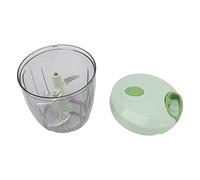Qcwwy Picadora de Carne Manual, Picadora de Verduras de Mano con Cuchilla de Acero Inoxidable y Recipiente Transparente Apto para Alimentos, para Licuadora de Cocina, Yogur de Frutos