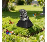Qcwwy Piedras Conmemorativas para Mascotas Personalizadas, Marcador de Tumbas para Mascotas Grabado Personalizado para Jardín, Piedra Conmemorativa de Resina para Mascotas para