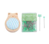 Qcwwy Pins Rectos Pin Cushion Set, 80pcs Posicionamiento de la Prenda Pins Aguja de Pinchazo de Pinza Agujas de Fijación de Tela para Colocar Acolchado de Calificación
