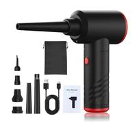 Qcwwy Plumero Eléctrico para Computadora Plumero Eléctrico Inalámbrico 3 Modos de Velocidad 3 en 1 Succión Soplar e Inflar Aspirador Portátil de Mano Soplador de Aire para Teclado Electrónico Coche