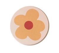 Qcwwy Posavasos de Diatomeas, 10x10cm, Absorbente de Agua, de Secado Rápido, Aislante Térmico, Posavasos de Diatomeas, Protector de Escritorio, Mantel Individual para Mesa de Come (Flor)