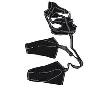 Qcwwy Protector de Rodilla para, Juego de Arnés Envolvente para Rodillera para, Cómodo, Transpirable, Ajustable, Protector de Soporte para Pierna Trasera para, Codera Trasera para Dolor en Las (L)