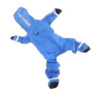 Qcwwy Raincoat con Capucha para Perros, 4 Piernas de Moda para Perros Cubiertos de Cubiertos de Puta de Chaleco de una Pieza de Chaleco de Lluvia de para para (L)
