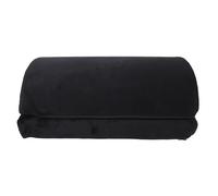 Qcwwy Reposapiés de Pie Negro Ergonómico para la Oficina, Escabro de Espuma de Memoria de Altura Ajustable, Reposapiés de Alta Resiliencia de Medio Cilindro para una Postura Correcta, Entorno de