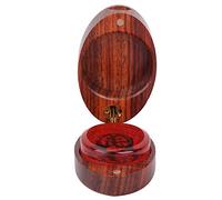 Qcwwy Resina Profesional, Baja en Polvo y Alta Viscosidad para Violín, Viola, Violonchelo, con Estuche de Madera para Mantenimiento de Instrumentos de Cuerda (caja ovalada)