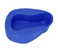 Qcwwy Sartén para Cama, Cómodo, de Plástico, para Ancianos, Postrado en Cama, Diseño Grande para Mujeres Embarazadas que Amamantan, con Pendiente de 10 Grados y Moldura de una Pieza (azul oscuro)