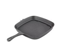 Qcwwy Sartén para Parrilla de Hierro Fundido, Revestimiento Antiadherente, Sartén Cuadrada, para Carne, Calefacción Uniforme, Utensilios de Cocina, Todas las Estufas,