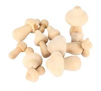 Qcwwy Setas de Madera sin Terminar para Pintar 12 Piezas de Setas Artesanales DIY con Superficie Lisa para Manualidades Decoración del Hogar Hecha a Mano