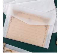 Qcwwy Sobre Semi Transparente con Diseño Artístico Personalizado para Bodas Fiestas Invitaciones Correspondencia Comercial