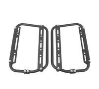 Qcwwy Soporte de Soporte Scooter Caja Dura Kit de Montaje Par de Placas de Aleación de Aluminio con Recubrimiento de Polvo Negro Espacio de Almacenamiento Adicional Seguro de la Motocicleta de la