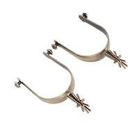 Qcwwy Spurs - Botas de Vaquera de Latón Antiguo con Engranaje Giratorio de Aleación de Zinc, Control de Conducción Mejorado para Hombres