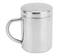 Qcwwy Tazas de té Taza de Viaje con Ergonómico para Bebidas Frías y Calientes Hogar Camping Al Aire Libre Taza de café de Acero Inoxidable Cocina con Aislamiento de Doble Pared (400ml)