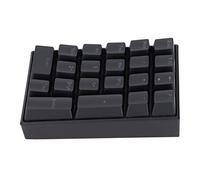 Qcwwy Teclado Mecánico de Retroiluminación LED Duradero 21 Teclas Teclado con Cable para la Computadora Portátil de PC 10/8/7, Juego para Empresarios Abdominales Negros (Interruptor Rojo)