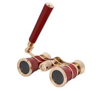 Qcwwy Telescopio Binocular de Teatro, Vidrio óptico BK7, Aumento 3X, Lente de 25 Mm, Adecuado para Ver Teatros y óperas (Rojo)