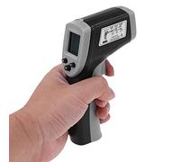 Qcwwy Termómetro Infrarrojo Digital con Láser, Pistola de Temperatura sin Contacto, Rango de 58 a 986 F, para Aplicaciones de Cocina y HVAC (BLACK)