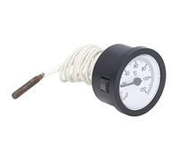 Qcwwy Termómetro, Rango Sensor de Cobre Escala de Temperatura Transparente 52 Mm 2,0 Pulgadas Termómetro para Líquido Termómetro de Esfera 0-120 °C Medición de Líquido