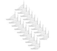 Qcwwy Tirantes Otros Accesorios de Hardware para el Hogar Conector de Esquina Soportes Angulares con Tornillos para Muebles Gabinetes Estantes Mesas Sillas Marco de Cama 20 Piezas Esquina de Acero