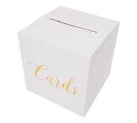 Qcwwy Titular de la Tarjeta de Elegante de la Caja de Tarjeta Blanca para los Materiales del Arte de las Bodas y de los Partidos