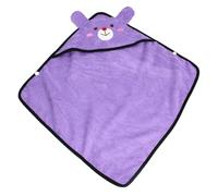 Qcwwy Toalla de Microfibra de Secado Rápido, Suave y Absorbente para Mascotas, para Perros Pequeños, Gatos, Cachorros con Capucha (Purple)