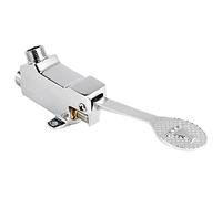 Qcwwy Válvula de Pedal de Rosca G1/2, Válvula de Montaje en Piso de Latón para Control de Agua del Grifo, con Superficie Cromada, Adecuada para Cocina, Baño, Hospital, Laboratorio