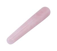 Qcwwy Varilla de Cuarzo Rosa, Varilla de Cristal para Relajación, Curación, Alivio del Dolor, Varita de Masaje Guasha para Cuerpo, Ojo, Cuello, Espalda, Terapia de Acupuntura, (Rosa)